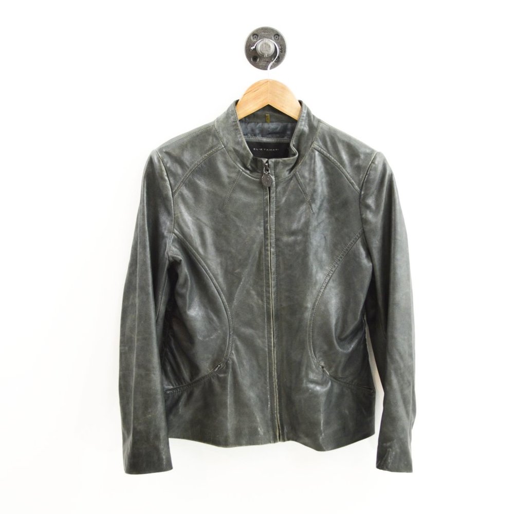 Eli Tahari Leather Jacket #146-18